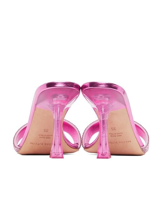 Magda Butrym Pink Crystal High-Heeled Sandals
