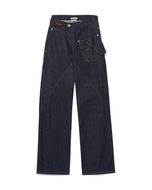 J.W. Anderson Blue Twisted Workwear Denim Jeans