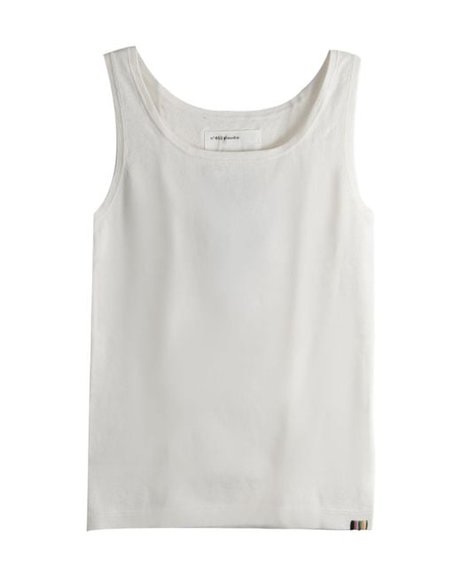 Extreme Cashmere White Round-Neck Sleeveless Vest for men