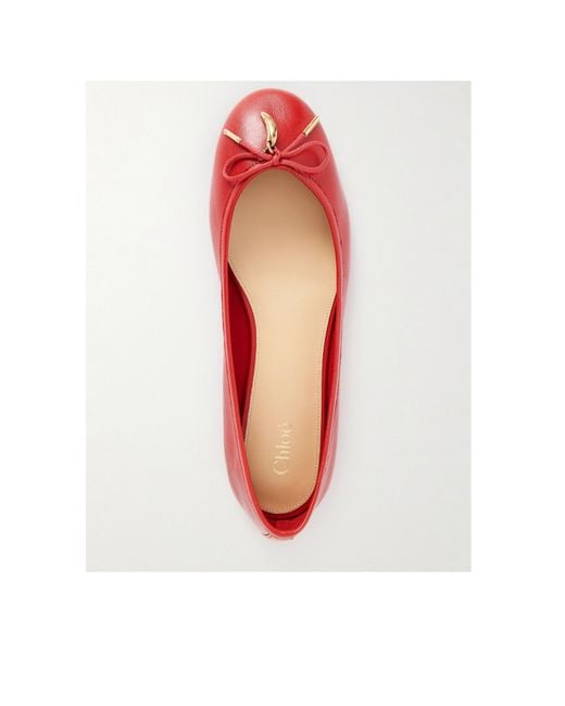 Chloé Red Iris Ballet Flats