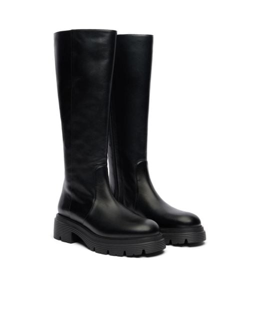 Stuart Weitzman Black Hudson Lite Zip Boot