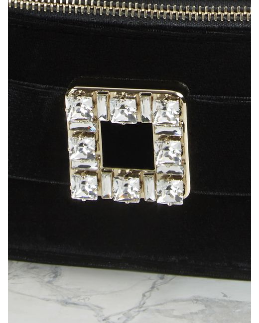 Roger Vivier Black Vanity Strass Buckle Micro Tote Bag