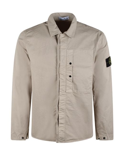 Stone Island Natural Compass Patch Long-Sleeved Jacket for men