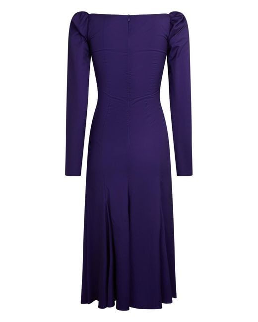 Philosophy Di Lorenzo Serafini Purple Long-Sleeved Dress