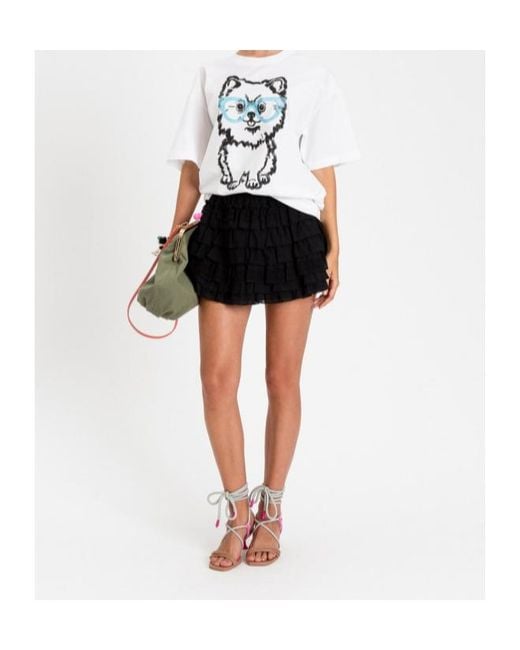 Twinset White Graphic-Print T-Shirt