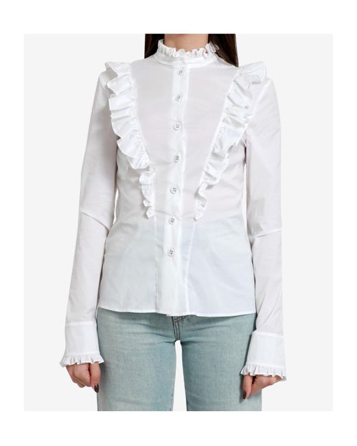 Philosophy Di Lorenzo Serafini White Ruffled Shirt