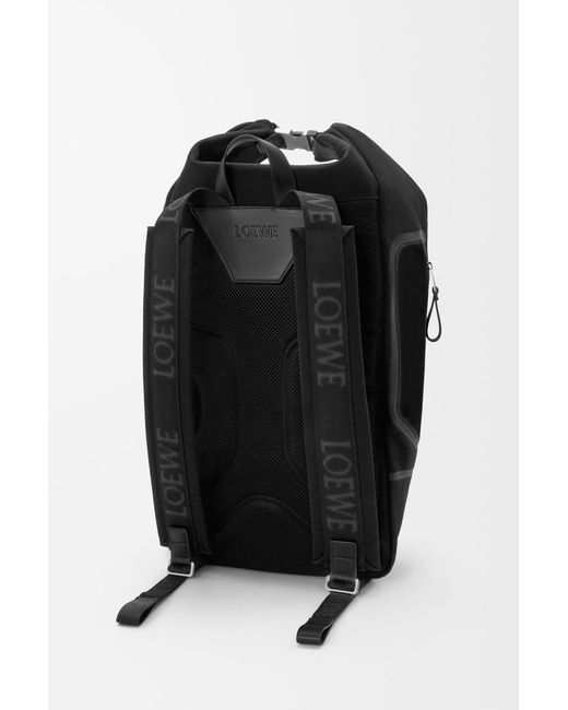 Loewe Black Flex Roll-Top Backpack for men