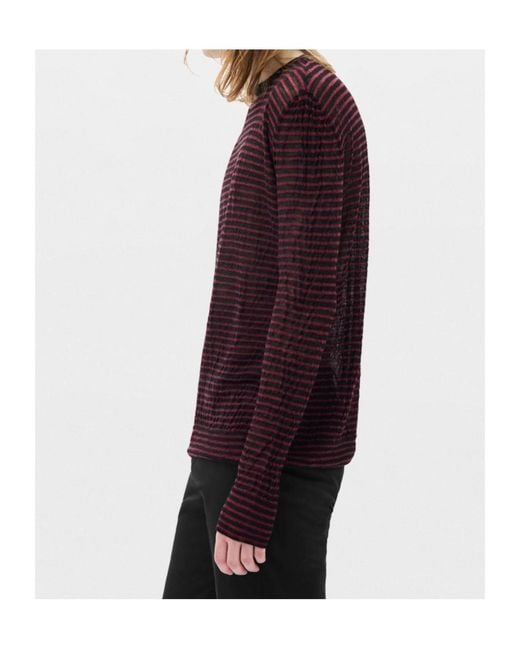 Ann Demeulemeester Black Racin Crew Neck Light Sweater for men