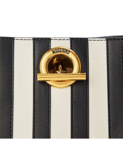 Moschino Black Open-Top Tote Bag