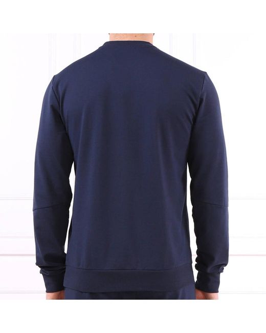 EA7 Blue Logo Pattern Sweater for men