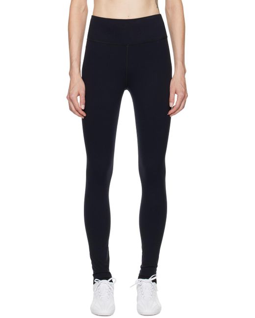 Balenciaga Blue Activewear Logo Printed Leggings