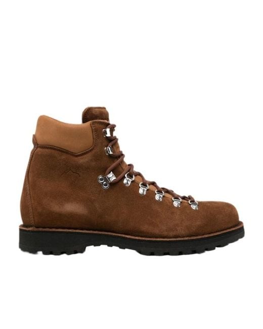 Diemme Brown Lace-Up Ankle Boots for men