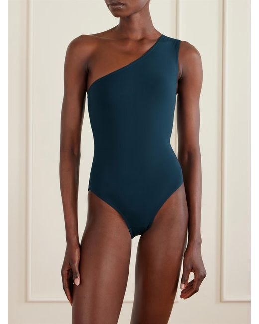 Eres Blue Effigie One-Shoulder Swimsuit