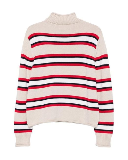 Semicouture Red Striped Sweater