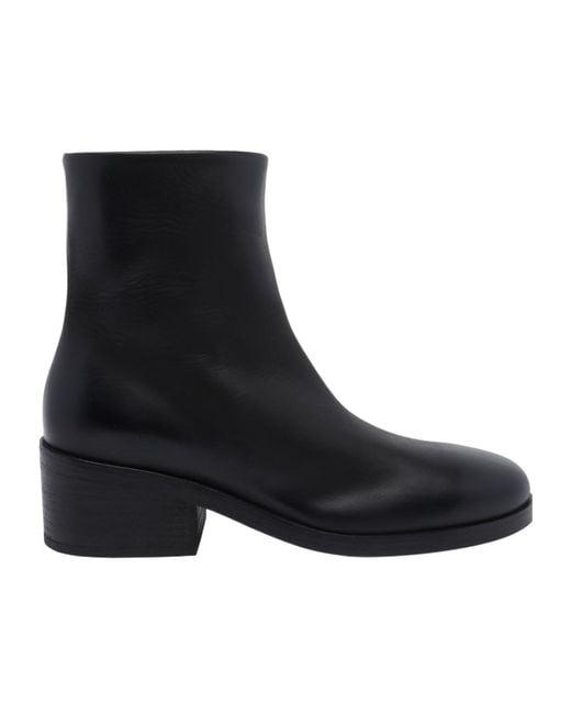 Marsèll Black Chunky Heeled Ankle Boots