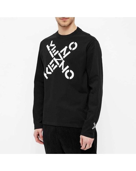 KENZO Black Sport Big X Sweatshirt for men