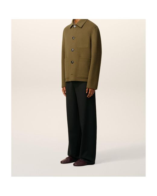 AMI Green Button-Up Jacket for men