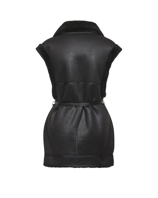 Urbancode Black Belted Sleeveless Jacket