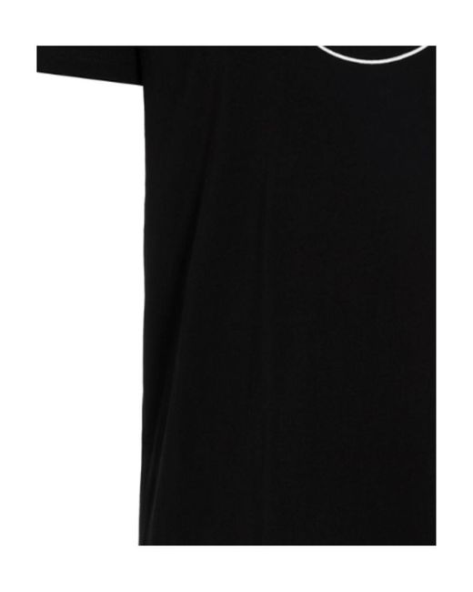 Moschino Black Smiley-Logo Print T-Shirt for men