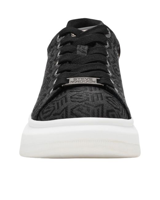 Steve Madden Black Monogram-Patterned Shoes
