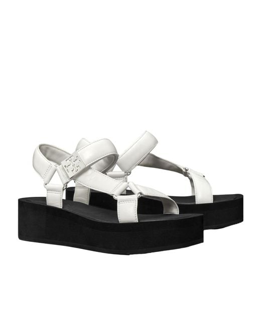 Tory Burch White Mellow Platform Sandals