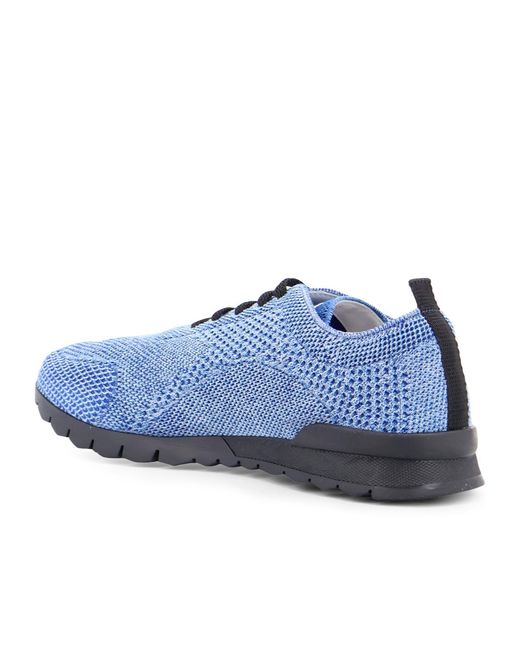 Kiton Blue Knitted Sneakers for men
