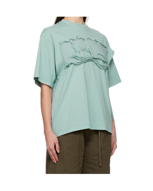 OTTOLINGER Blue Distressed Oversized T-Shirt