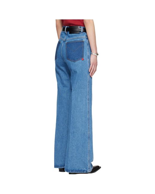 Lu'u Dan Blue Bruce Lee X Collaboration Nocturnal Flare Jeans for men