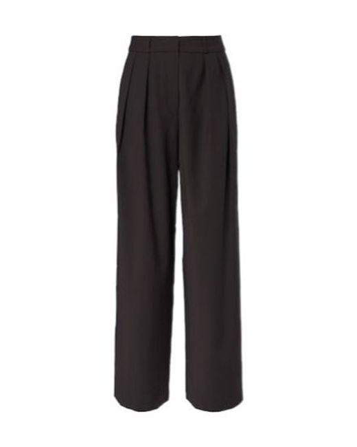 Frankie Shop Black Ripley Pleated Wide-Leg Pants