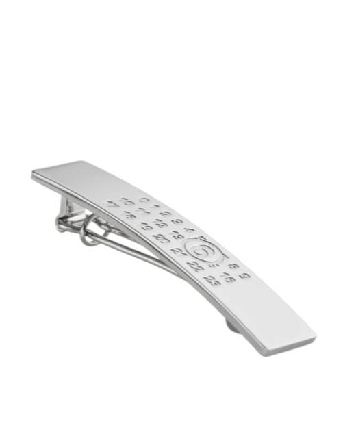 MM6 by Maison Margiela White Numeric Hair Clip