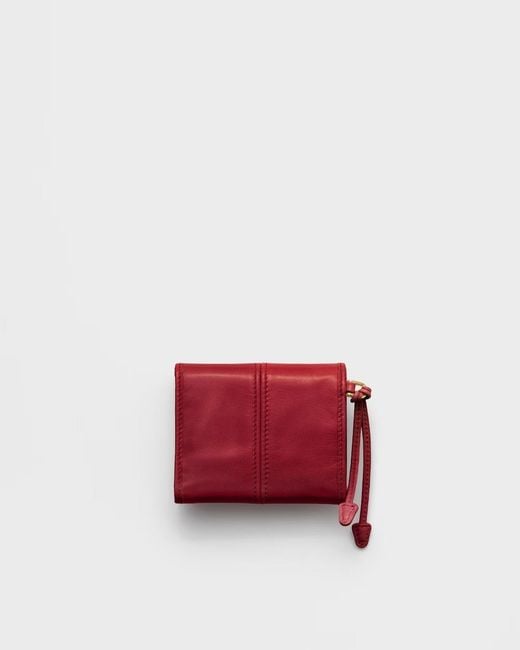 Prada Red Small Leather Wallet