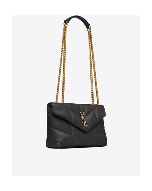 Saint Laurent Black Puffer Toy Quilted Shoulder Bag
