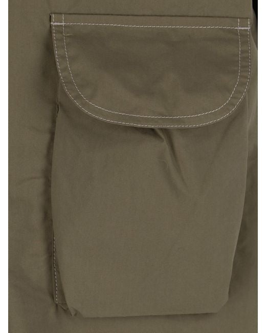 And Wander Green Utility Short Sleeve Shirt for men