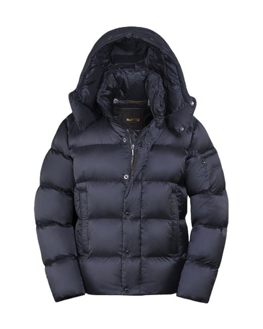 Moorer Blue Nadir-Sh Bomber Jacket for men