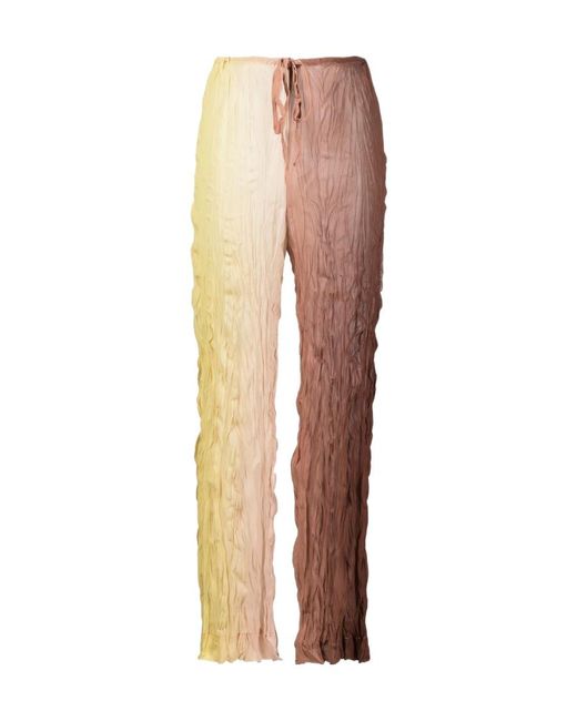 Erika Cavallini Semi Couture Multicolor Logo Casual Pants