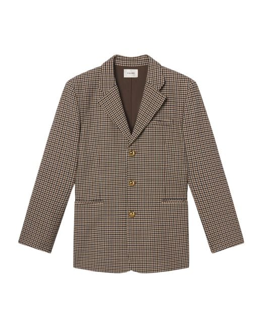 FRAME Brown Houndstooth Blazer