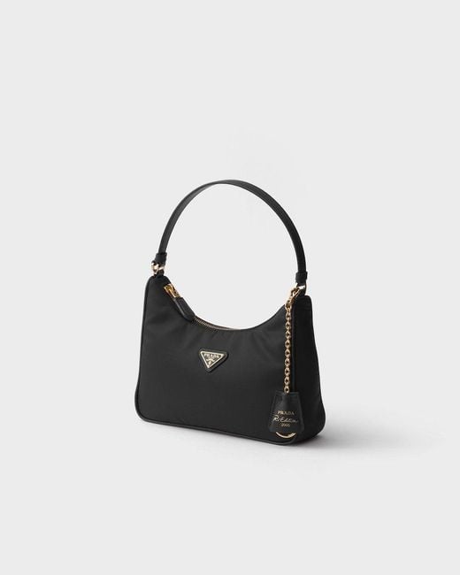 Prada Black Re-Edition 2005 Re-Nylon And Saffiano Mini Bag