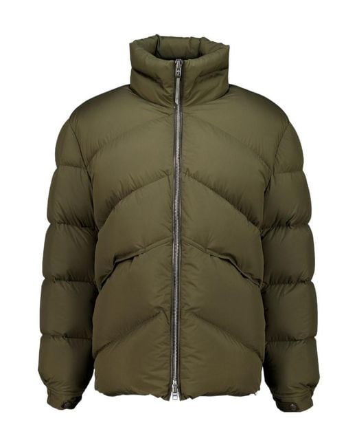 Tom Ford Green Chevron-Quilted Padded Jacket for men