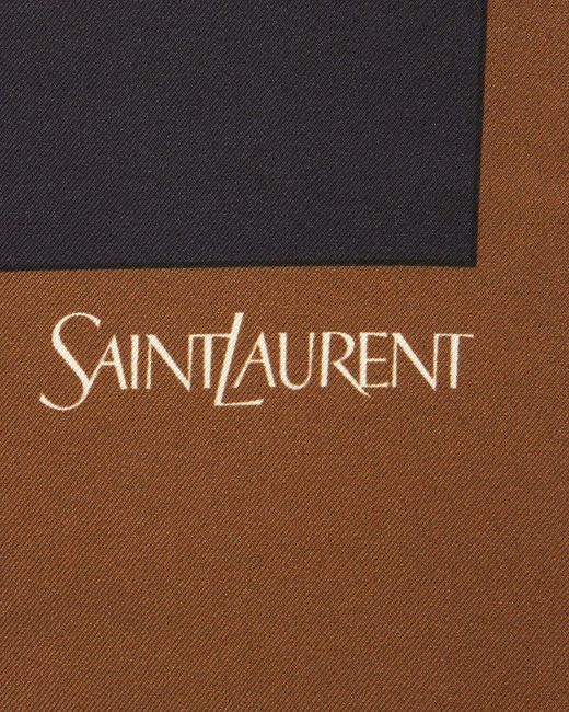 Saint Laurent White Square Scarf for men
