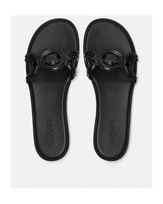 Versace Black Medusa 95 Slip-On Sandals