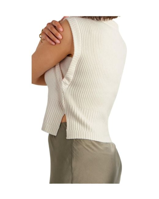 Jonathan Simkhai White Maple Ribbed Turtleneck Top