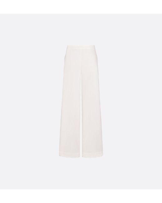 Dior White Iviera Flared Pants