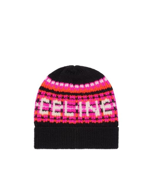 Céline Red Beanie for men