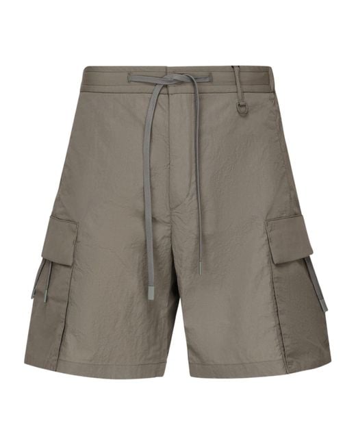 Herno Gray Drawstring Shorts for men