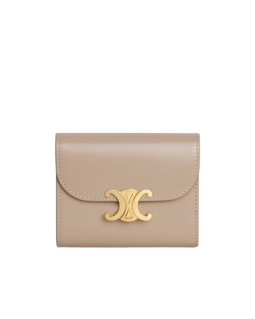 Céline Natural Small Flap Wallet Triomphe