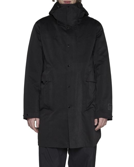 C P Company Blue Hooded Padded Coat for men