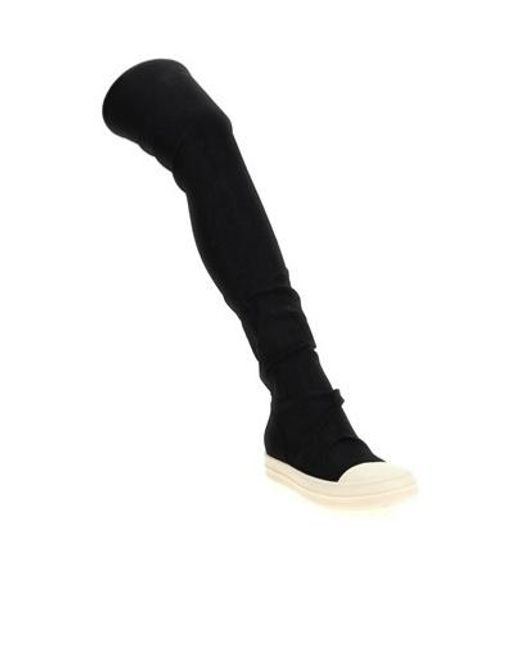 Rick Owens Black Concordians High Socks Sneakers