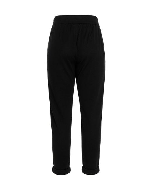 Brunello Cucinelli Black Drawstring Tapered Sweatpants