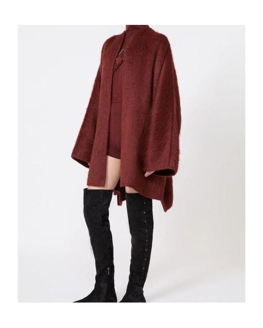 Max Mara Red Short Alpaca And Wool Coat