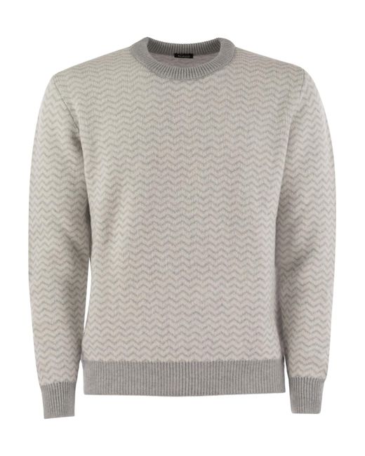 Kiton Gray Magic Cashmere Choker for men